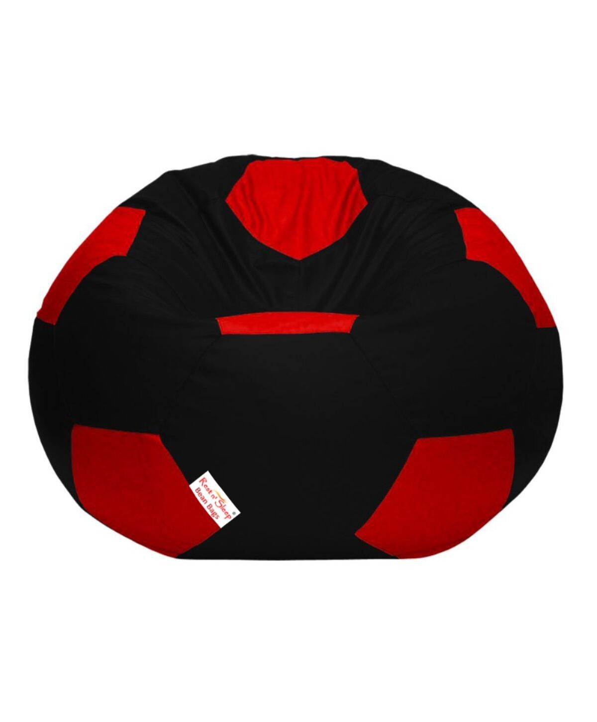 Football Bean bag with Beans, Color: Red and Black