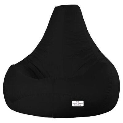 Teardrop Bean Bag Regular with Beans, Color: Black