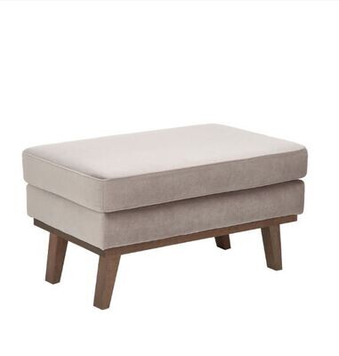 Alva Taupe Velvet Stool / Footrest