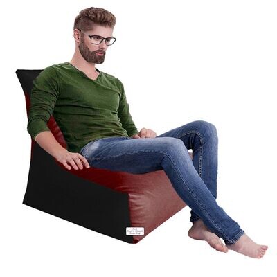 Gamer Lounge Chair Black with Beans