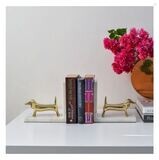 Coco Marble and Brass Dachshund Bookends