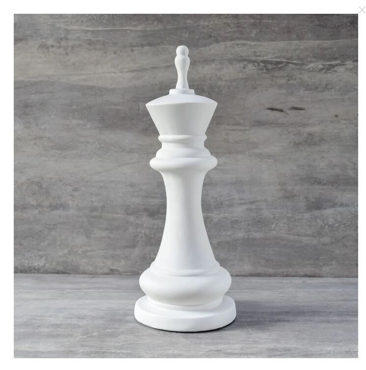 Chess King Sculpture - White