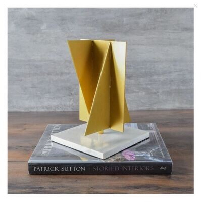 Intersection Geometric Metallic Sculpture