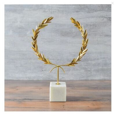 Golden Olive Wreath Sculpture