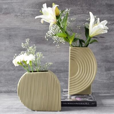 Ivar Beige Ceramic Vase