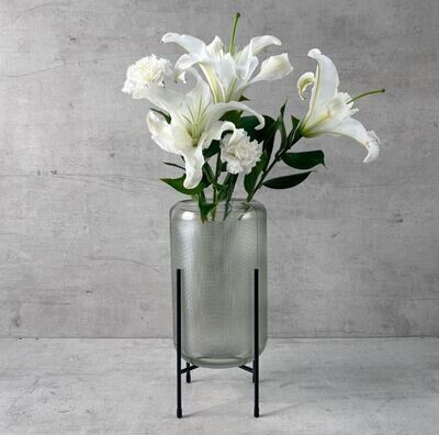 Thistle Glass Vase with Stand