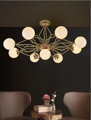 Daniel Metal and Glass Chandelier