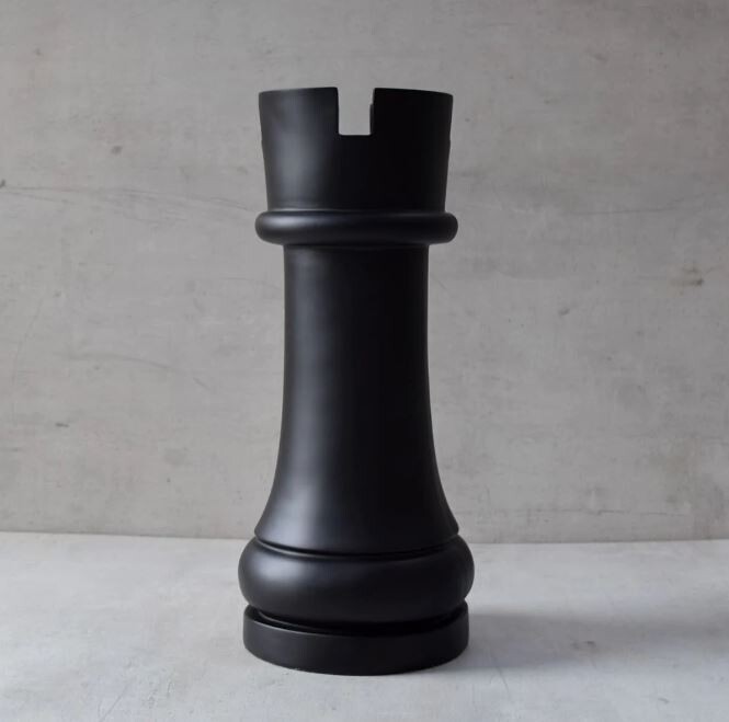 Chess Rook Sculpture - Black