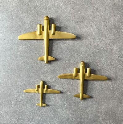 Langley Golden Plane Wall Sculpture