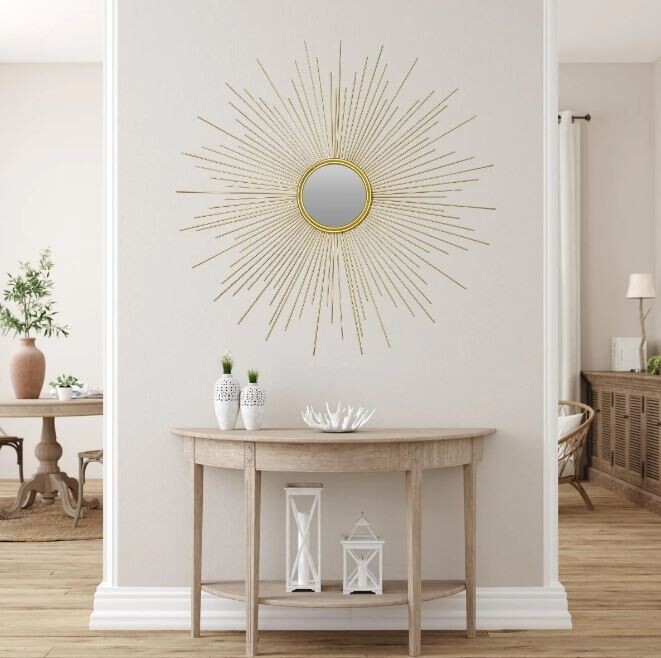 Aurora Snow Flake Golden Mirror