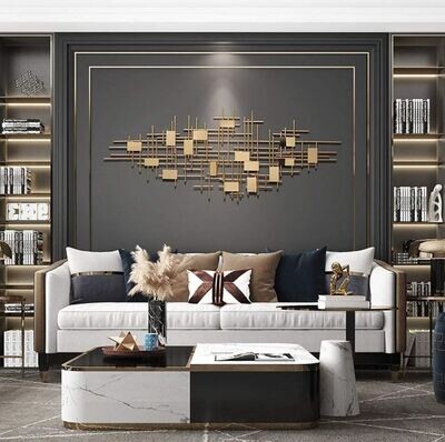 Mathias Geometric Golden Wall Decor