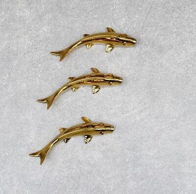 Finly Gold Fish Ceramic Wall Sculptures