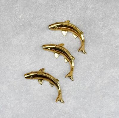 Misty Gold Fish Ceramic Wall Sculptures
