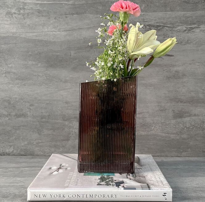 Carmen Plum Glass Vase