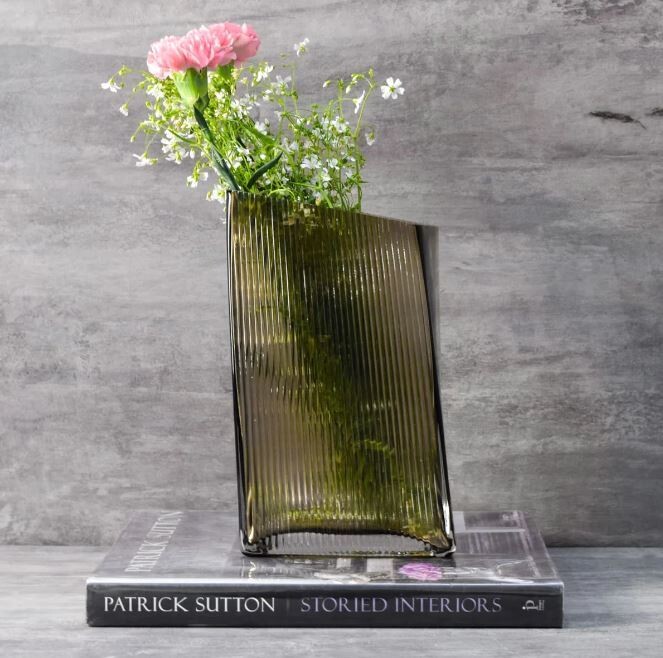 Quinn Brown Glass Vase