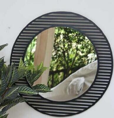 Black Stripe Wall Mirror
