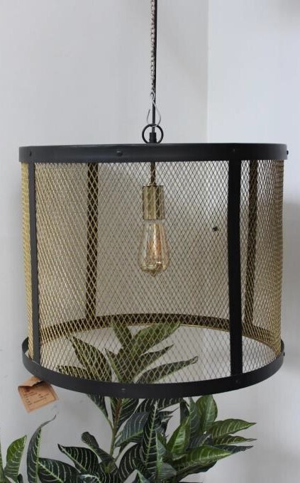 Gold &amp; Black Finish Pendant Light