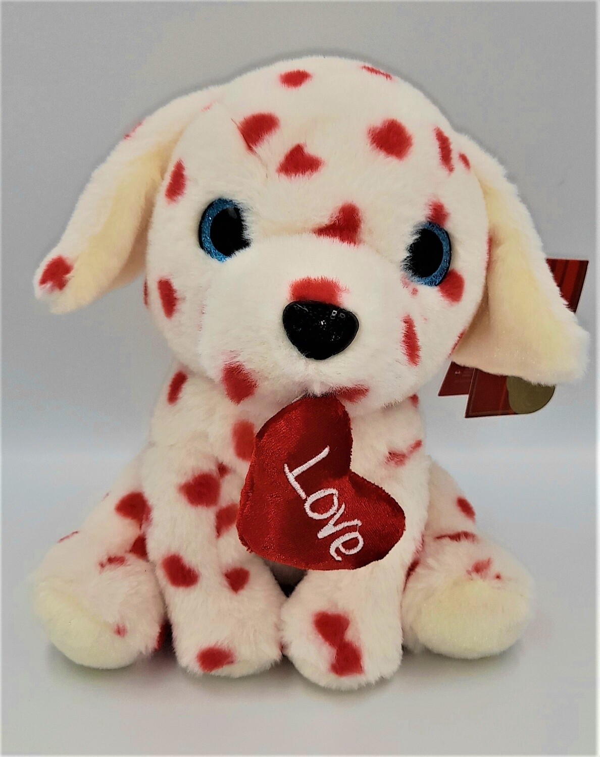 Labrador dog plush toy with embroidered heart