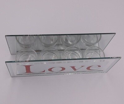 'Love' Mirrored Tealight holder