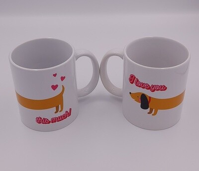 'I love you... this much' mugs gift set