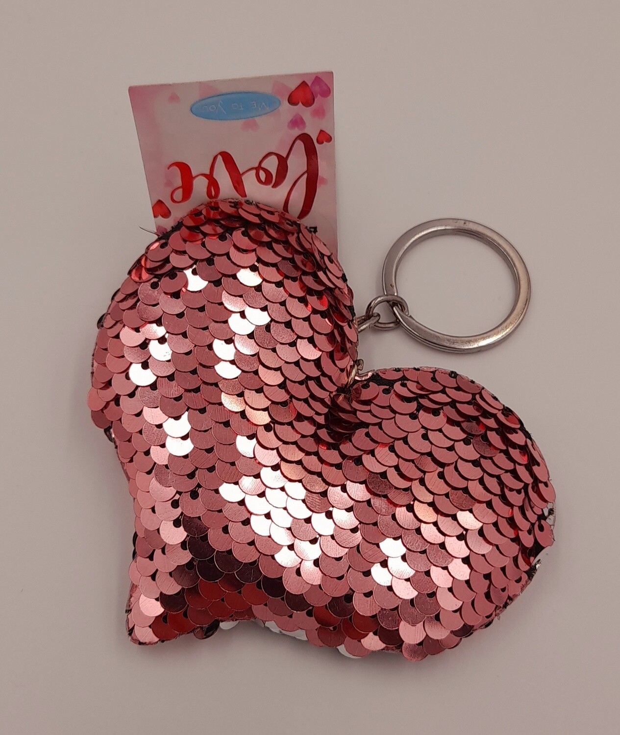 Pink sequin keyring - Tatty Ted