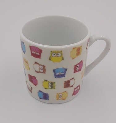 Owl pattern espresso cup