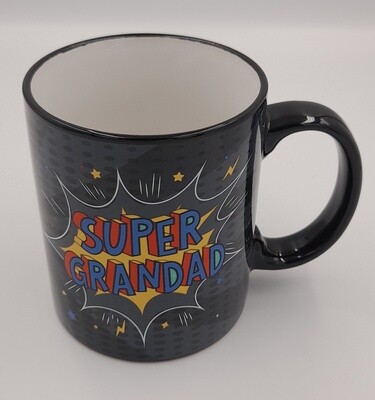 &#39;SUPER GRANDAD&#39; super hero style gift mug