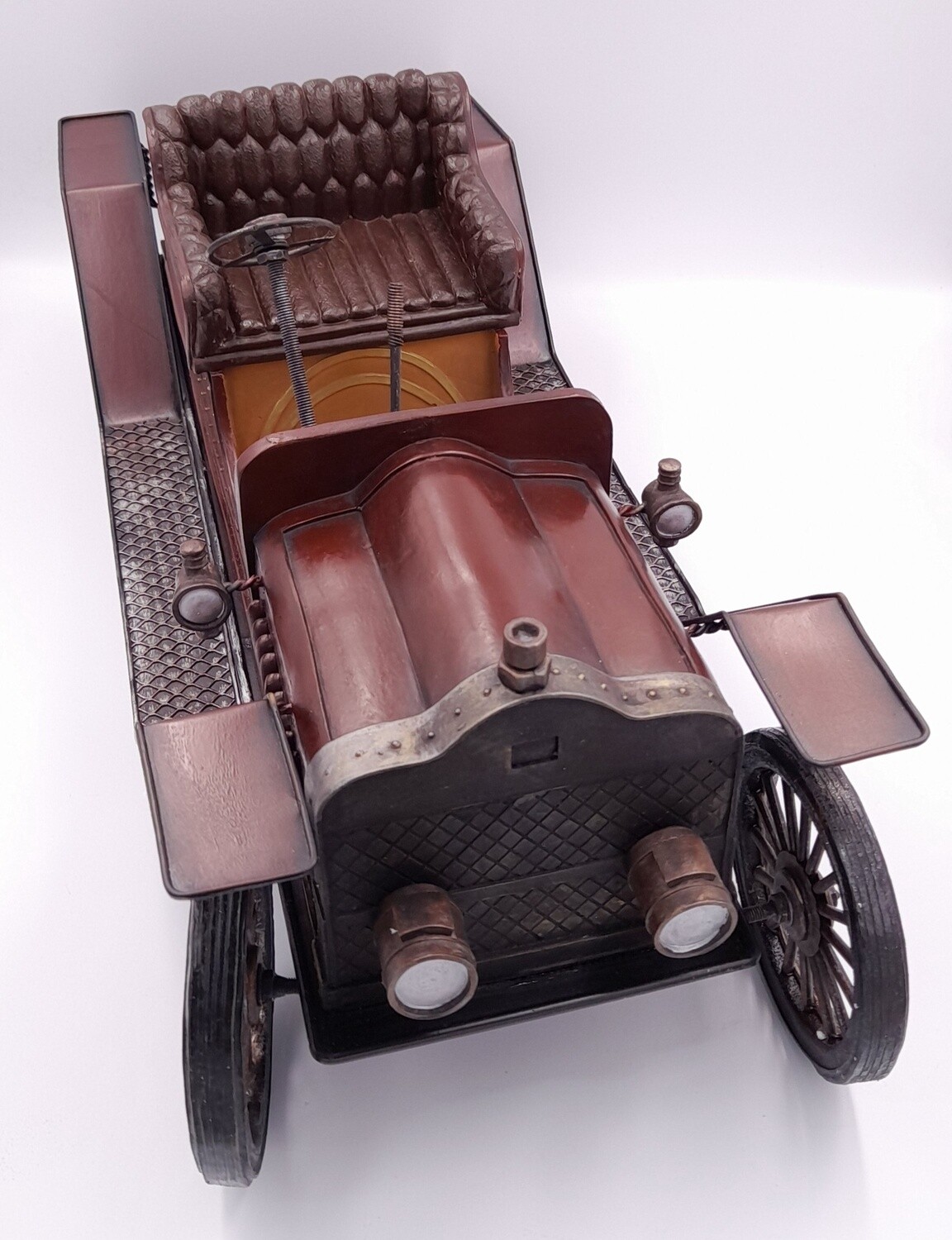 Vintage transport red rally car ornament