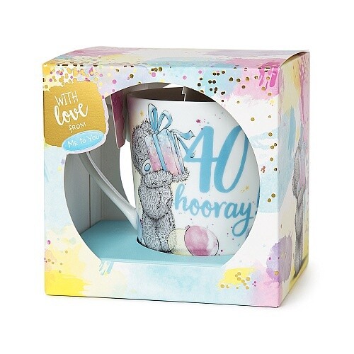 40th birthday Tatty Ted boxed gift mug