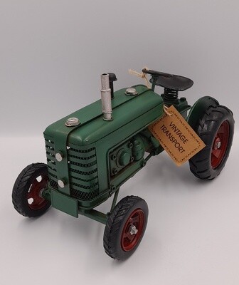 Vintage transport tractor ornament