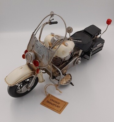 Vintage transport police motorbike ornament