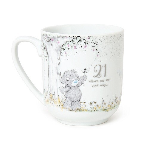 21st birthday Tatty Ted boxed gift mug