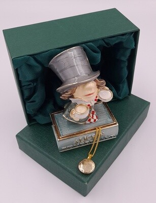 Mad Hatter from Alice trinket box &amp; charm necklace
