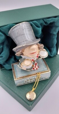 Mad Hatter from Alice trinket box &amp; charm necklace
