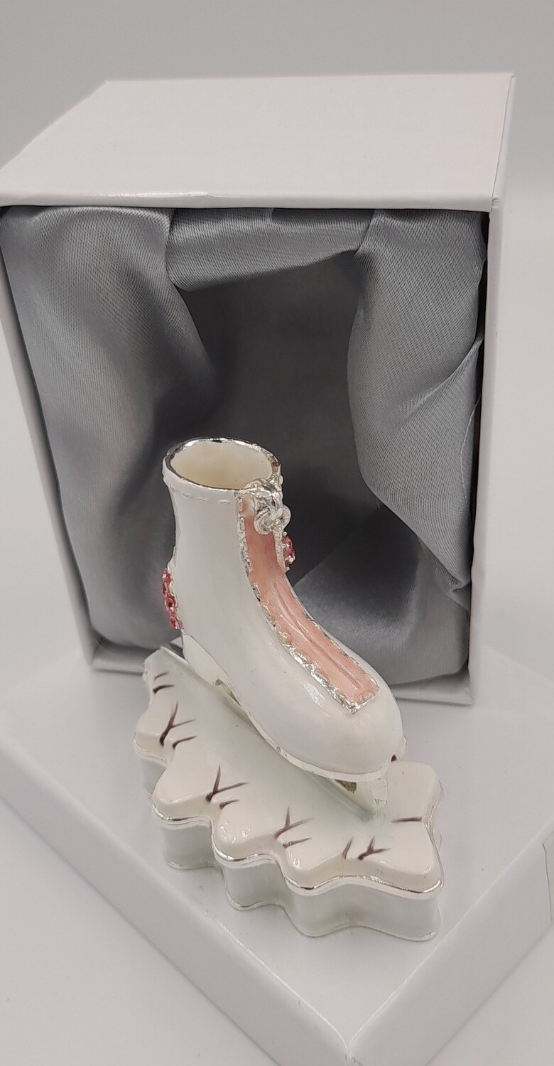 Ice skating boot trinket box
