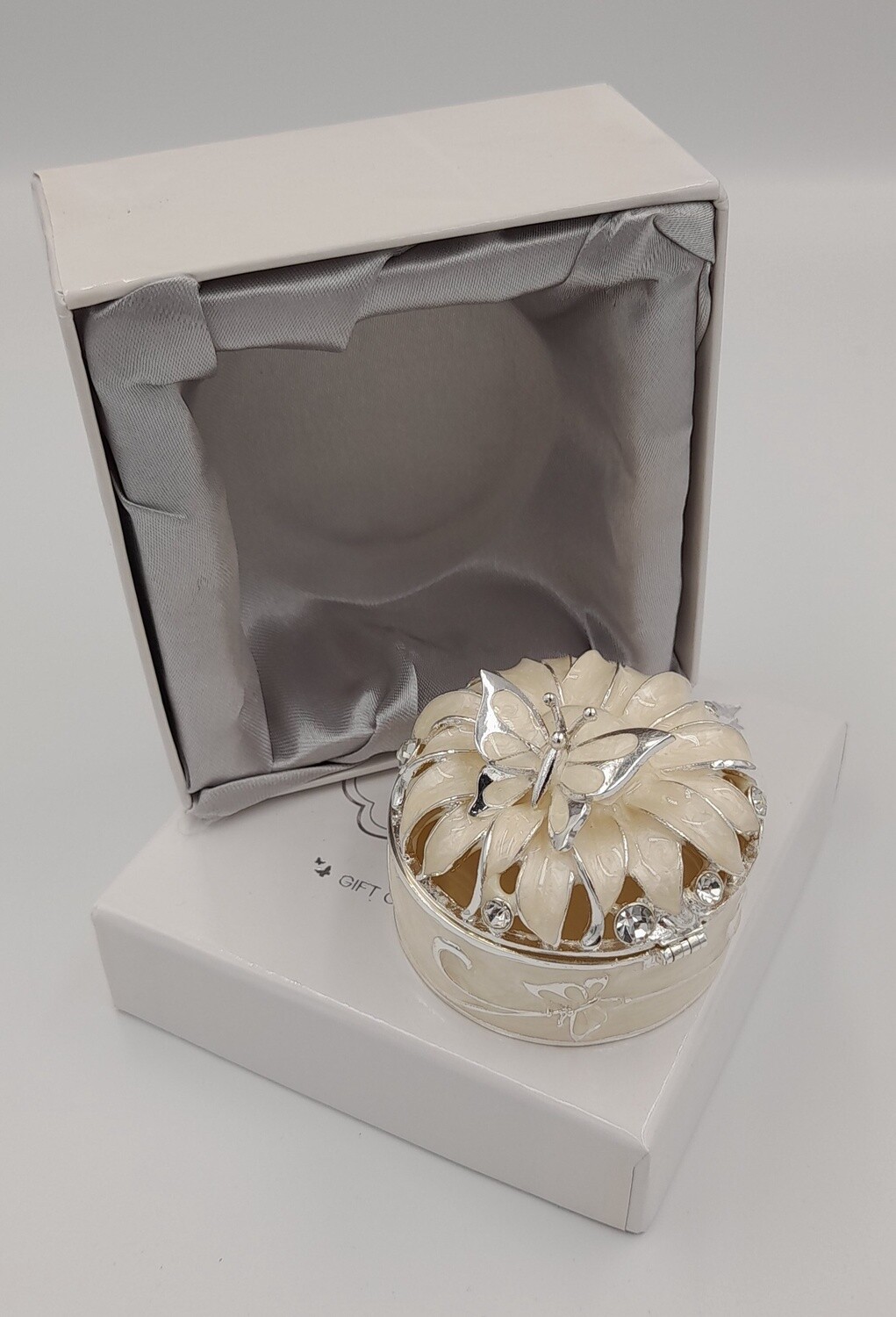 Butterfly and flower trinket box