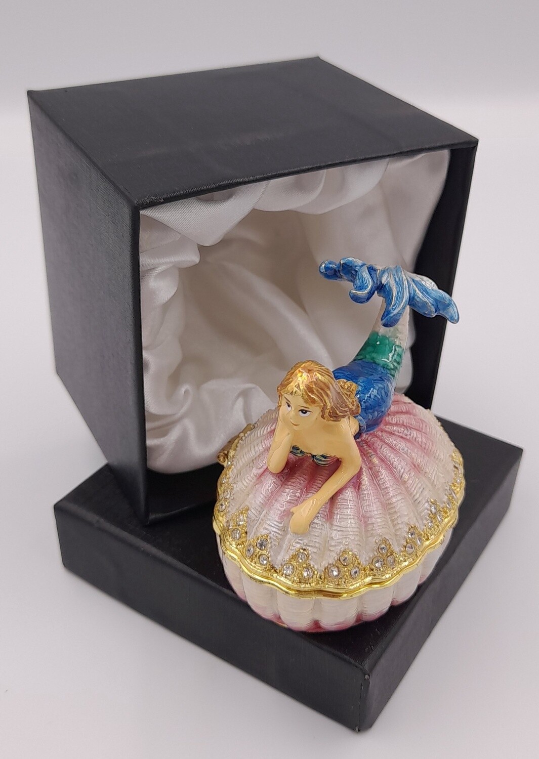 Mermaid and shell trinket box