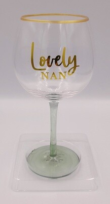 'Lovely Nan' boxed gin glass gift