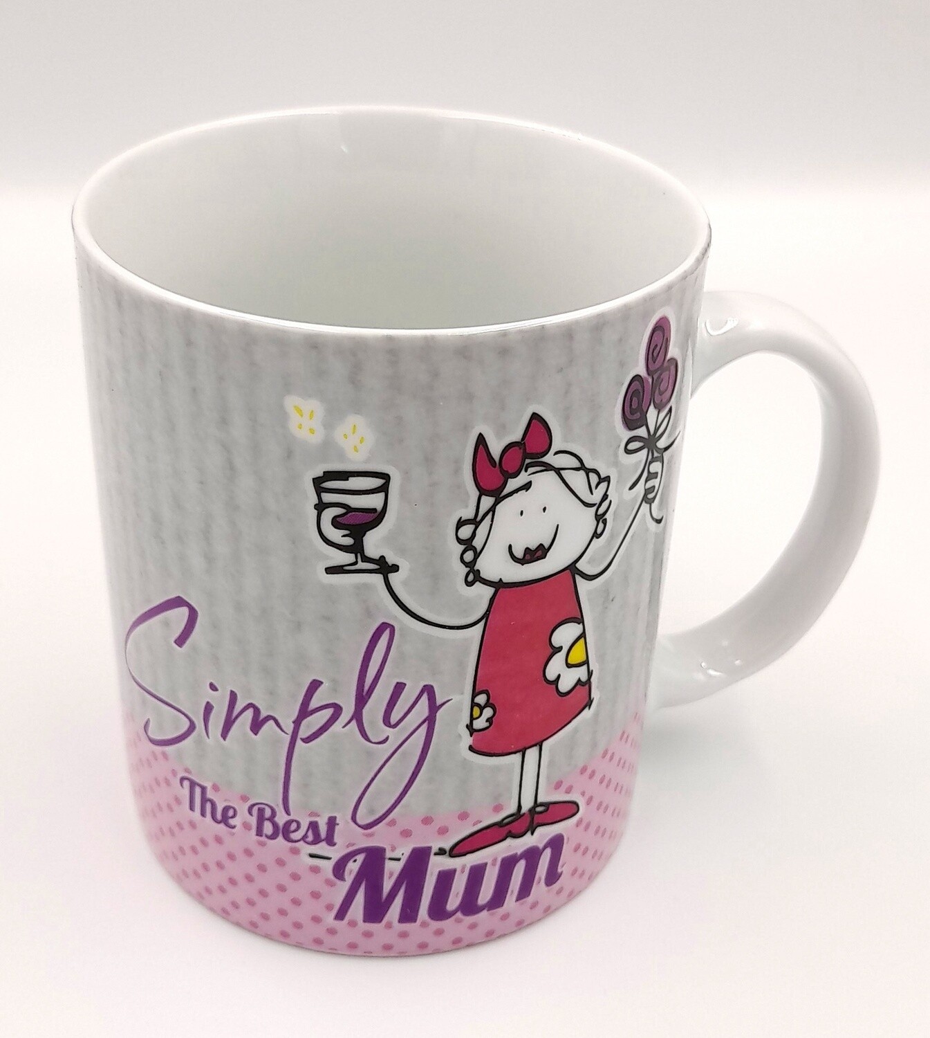 &#39;Simply the best Mum&#39;  illustrated gift mug