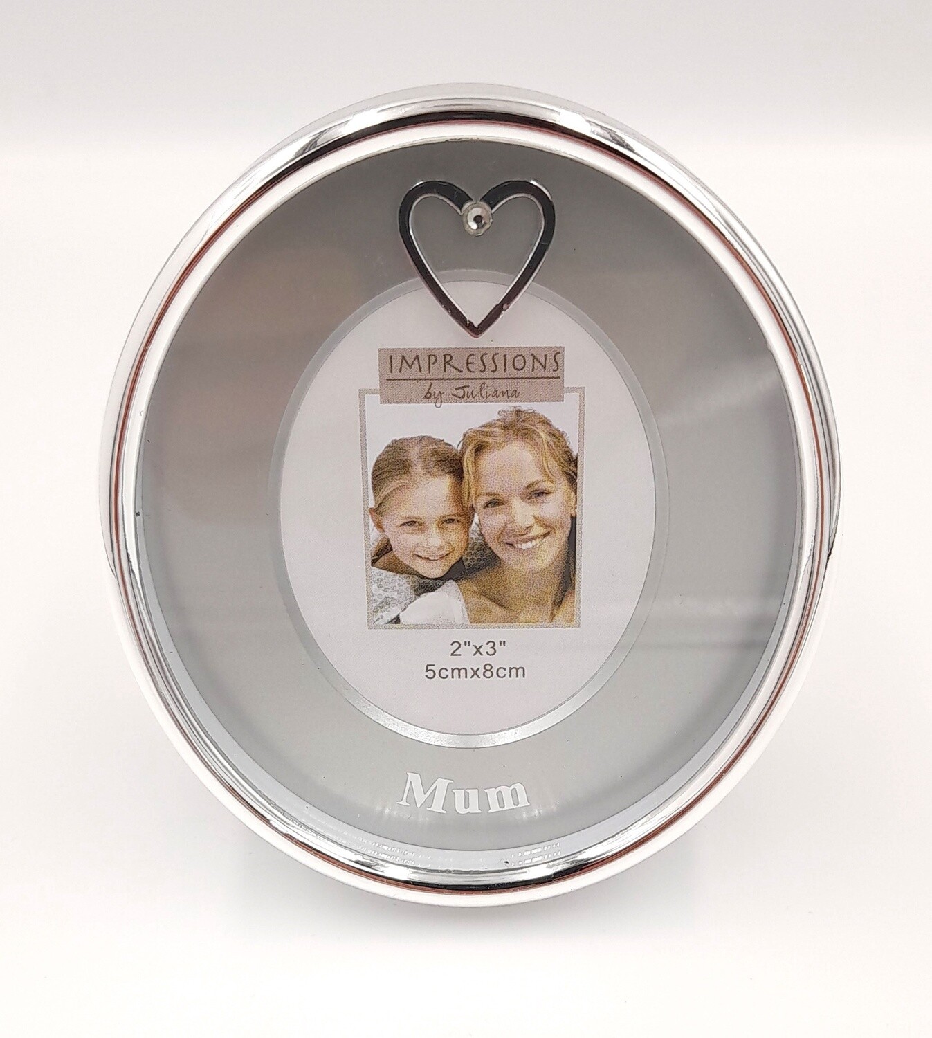 &#39;Mum&#39; heart silver-coloured photo frame