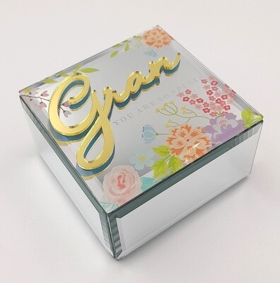 'Gran you are so special' mirrored glass trinket box