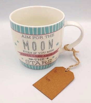 &#39;Aim for the moon...&#39; gift mug