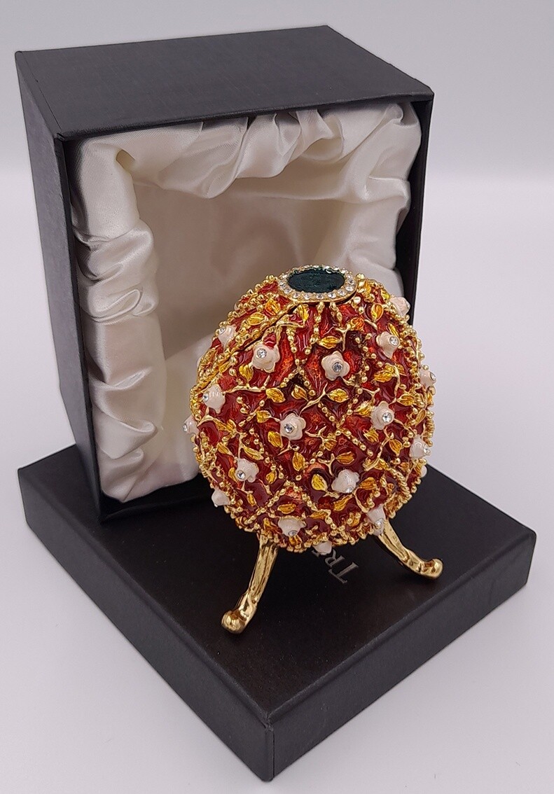Large decorative egg trinket box