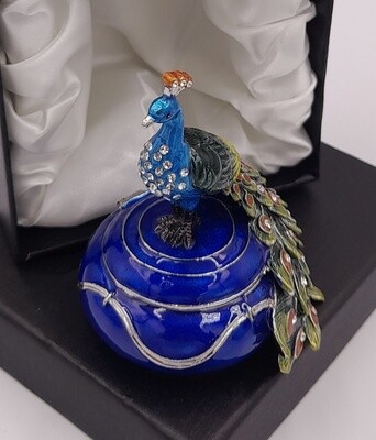 Exquisite peacock trinket box