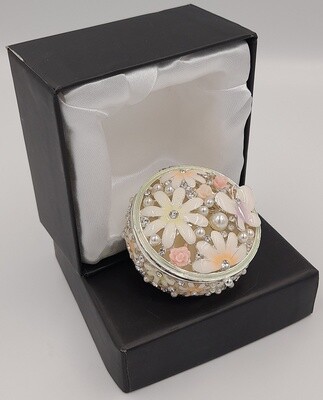 Butterfly and flowers trinket box