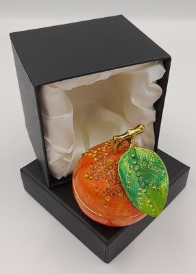 Diamante orange trinket / pill box