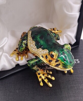 Charming frog trinket box