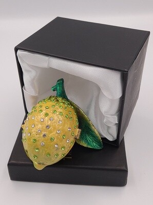 Diamante lemon trinket / pill box