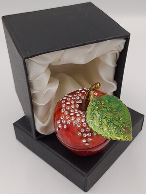 Diamante apple trinket / pill box
