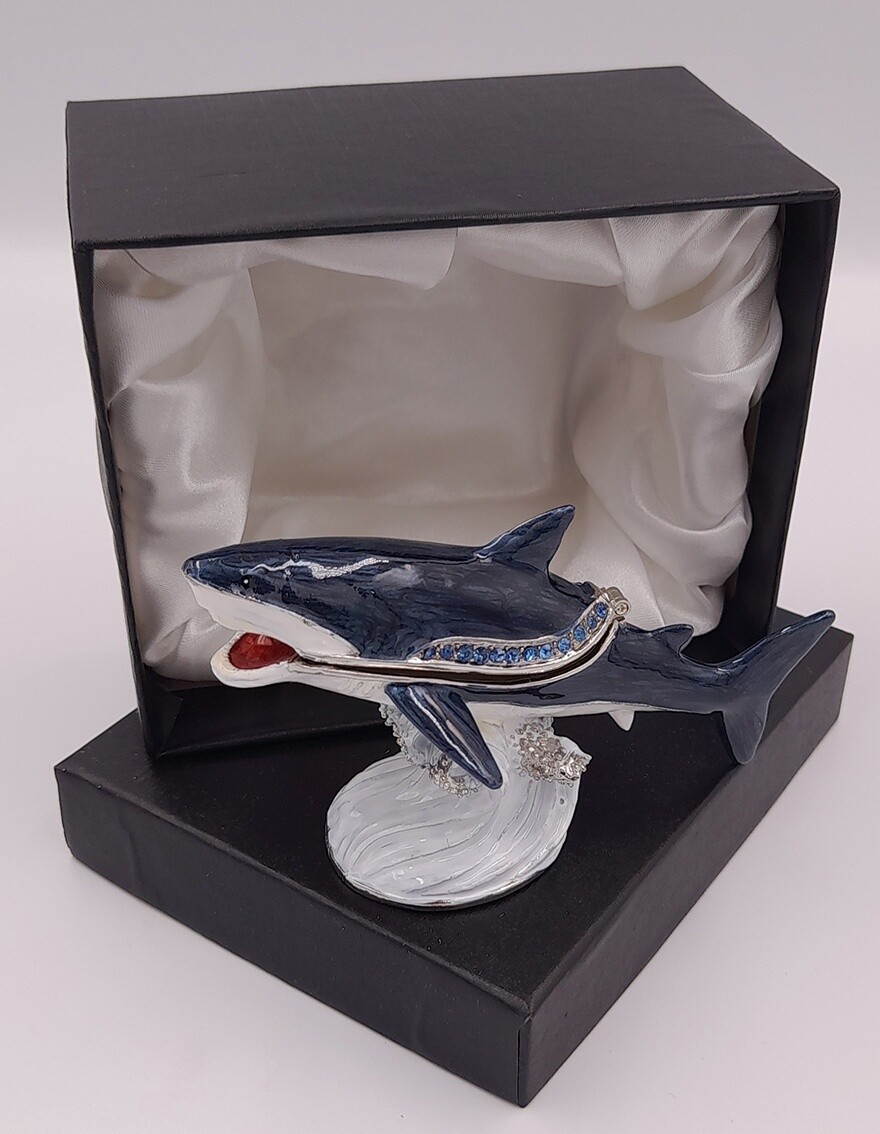Shark trinket box ornament